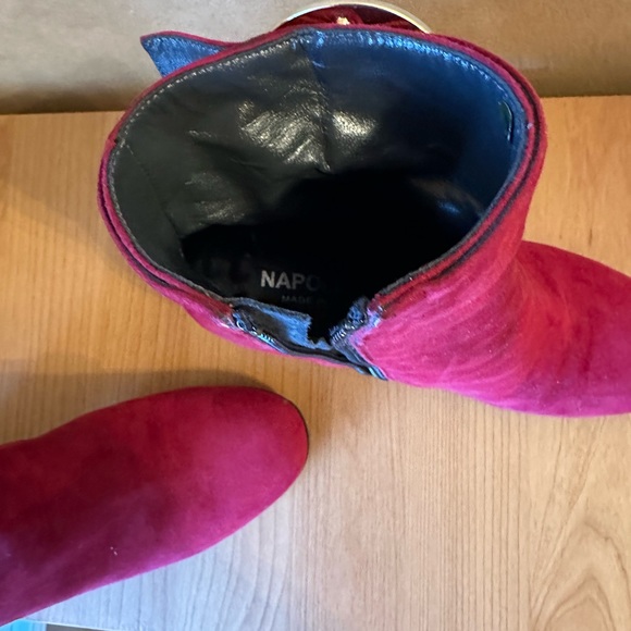 Napoleoni red suede ankle boots size 38 - Picture 6 of 6